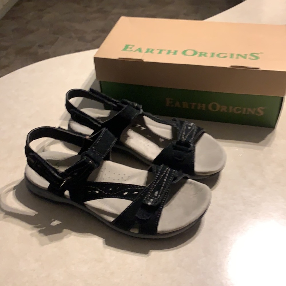 Earth Origins black suede sandals